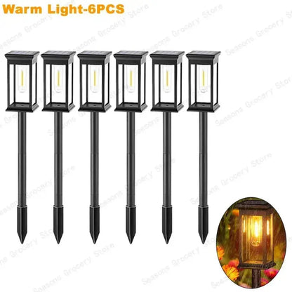 Luci solari a LED impermeabili per vialetto da giardino - Illuminazione automatica del percorso Illuminazione paesaggistica esterna Accensione/spegnimento automatico al tramonto