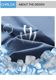 CHRLCK T-shirt da corsa ad asciugatura rapida da uomo T-shirt da pesca da escursionismo traspirante Morbida elasticità Sport all'aria aperta Camicia corta estiva HASHTAG