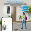 Campanello video intelligente wireless, con riconoscimento umano, visione notturna a infrarossi, installazione semplice, utilizzato per il monitoraggio domestico HASHTAG