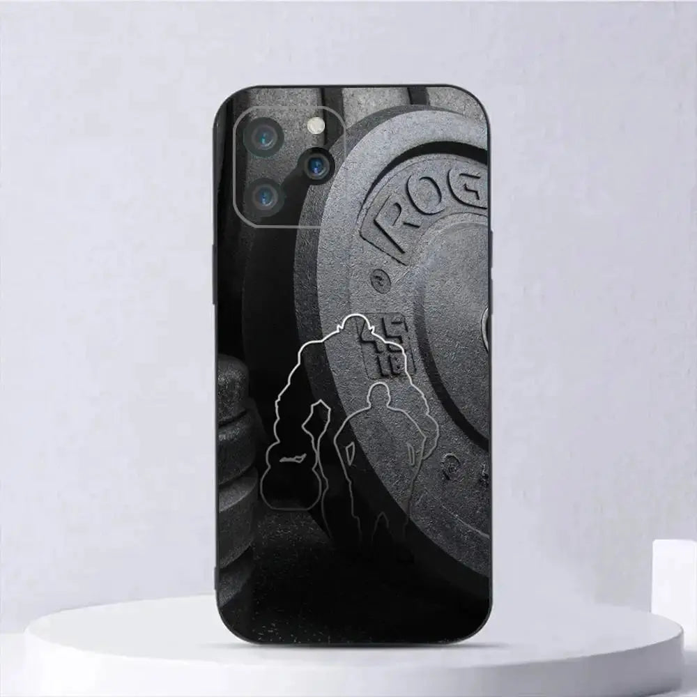Bodybuilding Palestra Fitness Cassa Del Telefono Del Silicone Morbido Per IPhone 17 Air 16 15 14 13 12 11 Plus Pro Max Plus - My Hashtag Shop