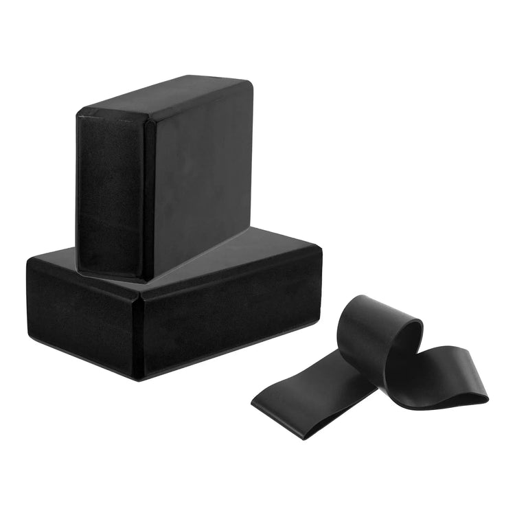 2 pezzi di blocchi di costruzione per yoga e 1 pezzo di fascia di resistenza set cubi mattoni per pilates tappetini di rinforzo attrezzature per esercizi a casa fitness - My Hashtag Shop