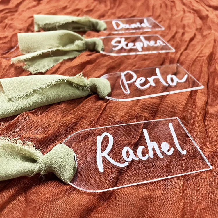 Acrylic Wedding Place Card Frosted Acrylic Name Tag Arch 10/20/50Pcs - HASHTAG
