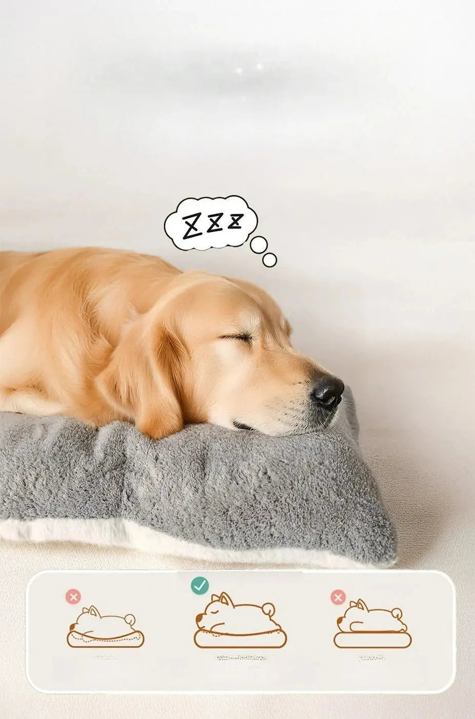 Divano letto per cani di peluche di grandi dimensioni, tappetino per cani in poliestere super morbido addensato, per letto per cani di piccola, media e grande - My Hashtag Shop