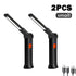 Luci da lavoro ricaricabili Torcia pieghevole a LED con base magnetica COB Light 360 ° Ruota il campeggio di emergenza del garage domestico di riparazione auto - My Hashtag Shop