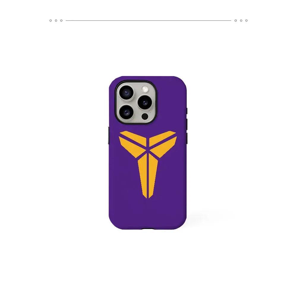 K-Kobe Basketball Star Logo Custodia per telefono Pellicola Shell per IPhone 16 15 14 13 12 11 Pro Max Plus - My Hashtag Shop