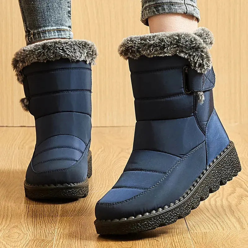 Woman Winter Boots Ankle Low Heels Botas Mujer Waterproof Snow Boots Liebe - Making Life Easier