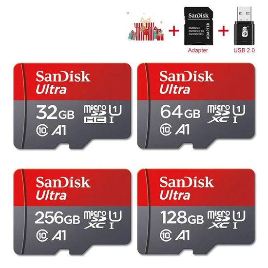Scheda di memoria 512 GB 256 GB 128 GB 64 GB 32 GB 100 MB/S Scheda Micro SD UHS-1 Scheda flash Memoria Microsd SD + adattatore per lettore di schede - My Hashtag Shop