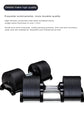 Set manubri rotondi regolabili, seconda generazione, aumento 2 kg, 24 kg, 36 kg, fitness, appena aggiornato - My Hashtag Shop