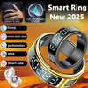 Anello intelligente 2025 con schermo di visualizzazione e touch, ricarica wireless, direttore di salute, impermeabile 5 ATM per uomo donna Anelli R12 R11 HASHTAG