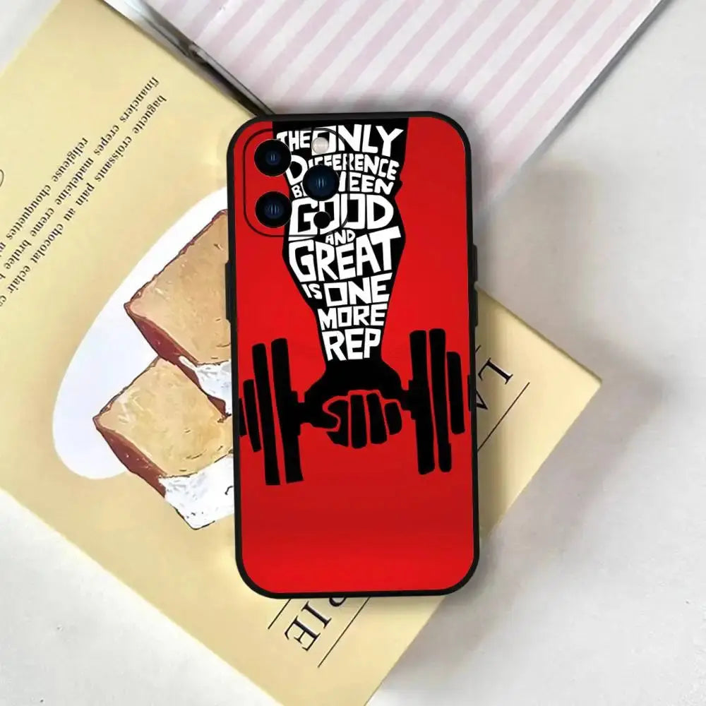 Bodybuilding Palestra Fitness Cassa Del Telefono Del Silicone Morbido Per IPhone 17 Air 16 15 14 13 12 11 Plus Pro Max Plus - My Hashtag Shop