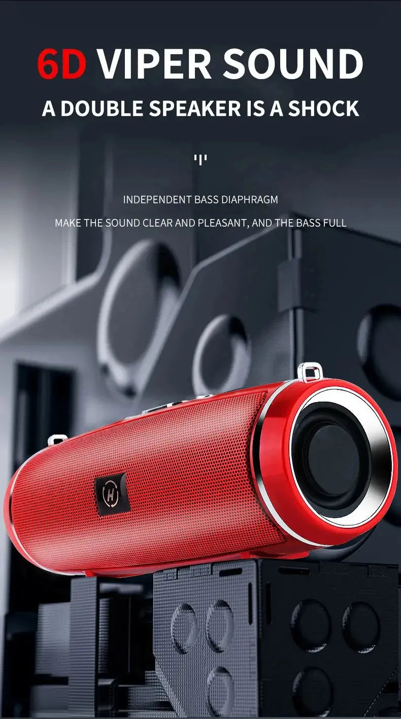 Altoparlante Bluetooth portatile con potenza di picco da 200 W IPX7 Impermeabile esterno HIFI Pilastro Subwoofer Stereo Soundbox Radio FM TF Boom Box - My Hashtag Shop
