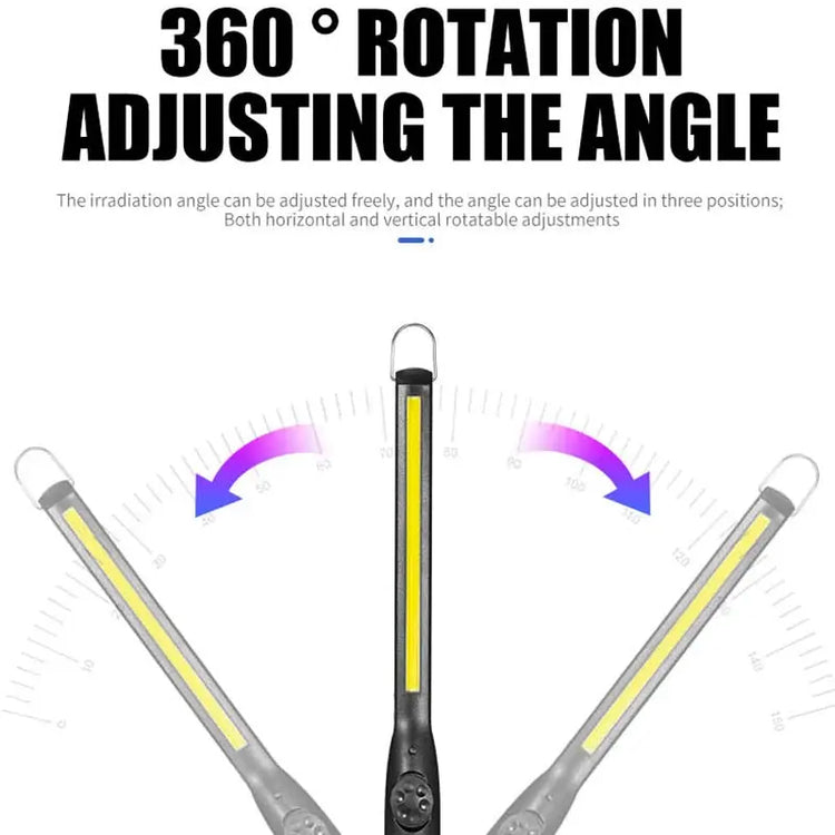 Lampade da Lavoro COB Portatili con Magnete, Torcia LED Ricaricabile, Dimmerabile, per Emergenze e Riparazioni Auto - My Hashtag Shop