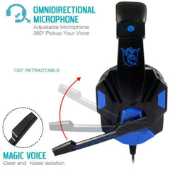 Cuffie da gioco cablate PS4/PS5/Xbox/Smartphone/PC cuffie da gioco regolabili a 120 ° con microfono a cancellazione di rumore HASHTAG