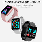 Sport Smartwatch donna bracciale uomo Smart Watch connected Music Control Player Fitness Step Sleep Monitor Y68 D20 sveglia HASHTAG