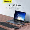 Baseus Usb Hub 4 porte ABS Hub Usb 3 0 per Laptop adattatore Multi Splitter per Xiaomi Lenovo Macbook PC accessori per Computer HASHTAG