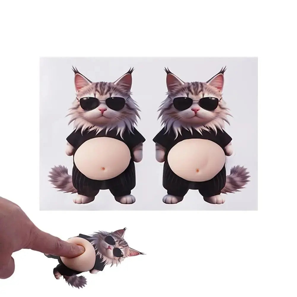 Adesivi 3D a Forma di Cucciolo con Pancia Gonfia, Adesivi Morbidi 3D a Forma di Gatto per Cover di Telefoni, Quaderni, Scrapbooking e Decorazioni Fai-da-Te - My Hashtag Shop