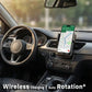 Caricatore per telefono per auto Supporto per telefono Caricatore wireless e cablato da 15 W Rilevamento automatico Rilascio e rotazione con un solo tocco Certificato Qi FCC ROHS - My Hashtag Shop