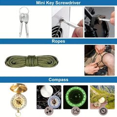 Professional Outdoor Emergency Survival Kit Camping Gear Hiking Multi-Function Equipment Car First Aid Kit Wilderness Adventure HASHTAG