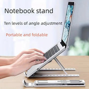 Portable Laptop Stand  Foldable ABS Material, Adjustable Desktop Height, Heat Dissipation, Laptop Stand, Storage Rack laptop arm HASHTAG