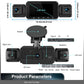 Dashcam 4 canali wifi car dvr cruscotto telecamere per auto way back box modalità parcheggio 24 ore anteriore e posteriore interno 360 dash cam - My Hashtag Shop
