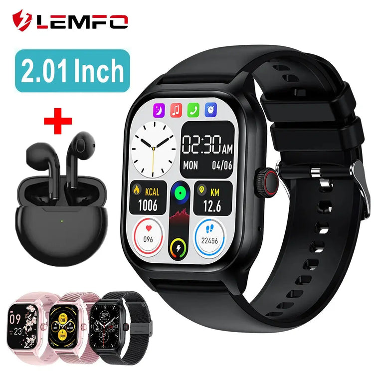 LEMFO LT10 Smart Watch 2024 Android Gift Bluetooth Call Smartwatch Pear Poppy
