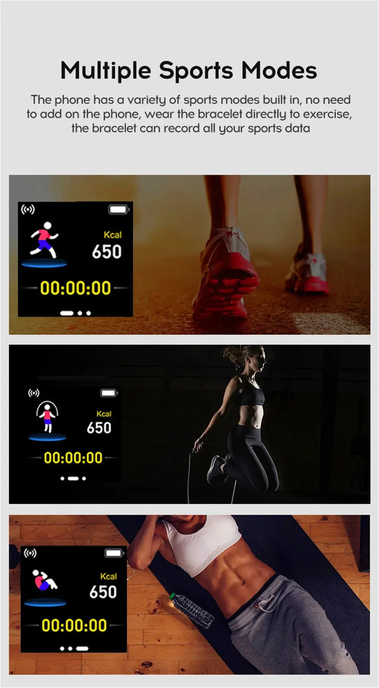 Smartwatch Uomo Donna Orologi da polso Smart Watch Messaggio Fitness Monitor Bracciale Regalo di compleanno Orologio elettronico per Android IOS - My Hashtag Shop