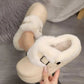 Thick Bottom Furry Clogs Women 2025 Winter Metal Buckle Waterproof Eva Plush Slippers Liebe - Making Life Easier