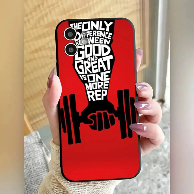 Bodybuilding Palestra Fitness Cassa Del Telefono Del Silicone Morbido Per IPhone 17 Air 16 15 14 13 12 11 Plus Pro Max Plus - My Hashtag Shop