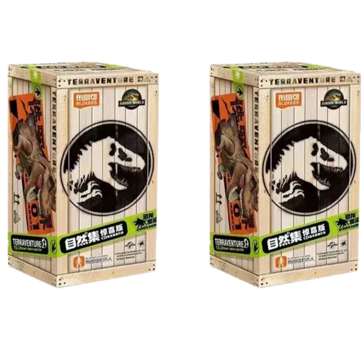 BLOKEES Building Block Man Set naturale -Jurassic Periodo Mondo Dinosauro Dinosauro Modello di assemblaggio Scatola cieca Giocattolo Regali per bambini - My Hashtag Shop