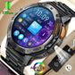 Per Android ios Nuovo AMOLED Smart Watch da uomo con torcia sportiva fitness tracker impermeabile chiamata Bluetooth Smartwatch uomo + scatola