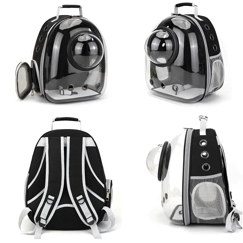 Borsa da trasporto per gatti per animali domestici Zaini spaziali per animali domestici Zaino trasparente portatile traspirante Borse per capsule spaziale per trasporto di cuccioli di cane - My Hashtag Shop
