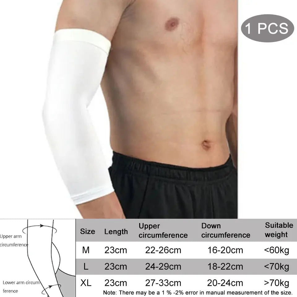 1 pezzo traspirante protezione UV ad asciugatura rapida maniche da braccio da corsa gomitiera da basket parabraccia fitness scaldamuscoli sportivi da ciclismo - My Hashtag Shop
