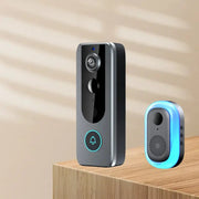 Campanello video intelligente wireless, con riconoscimento umano, visione notturna a infrarossi, installazione semplice, utilizzato per il monitoraggio domestico HASHTAG