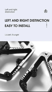 WEST BIKING DU Cuscinetto Pedale per bicicletta Pedale da ciclismo antiscivolo Pedale per bici da strada MTB ultraleggero in lega di alluminio Accessori per bici HASHTAG