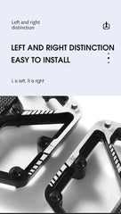 WEST BIKING DU Cuscinetto Pedale per bicicletta Pedale da ciclismo antiscivolo Pedale per bici da strada MTB ultraleggero in lega di alluminio Accessori per bici HASHTAG