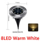 1/4/8 pezzi luci solari per esterni 8/20 LED disco lampada sotterranea faretto luce solare interrata per la decorazione del cortile del prato del giardino domestico