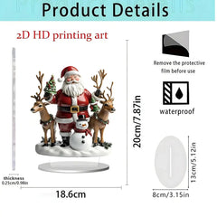 Christmas gifts Series Home Desktop Decoration 2D Acrylic Craft Ornament HASHTAG