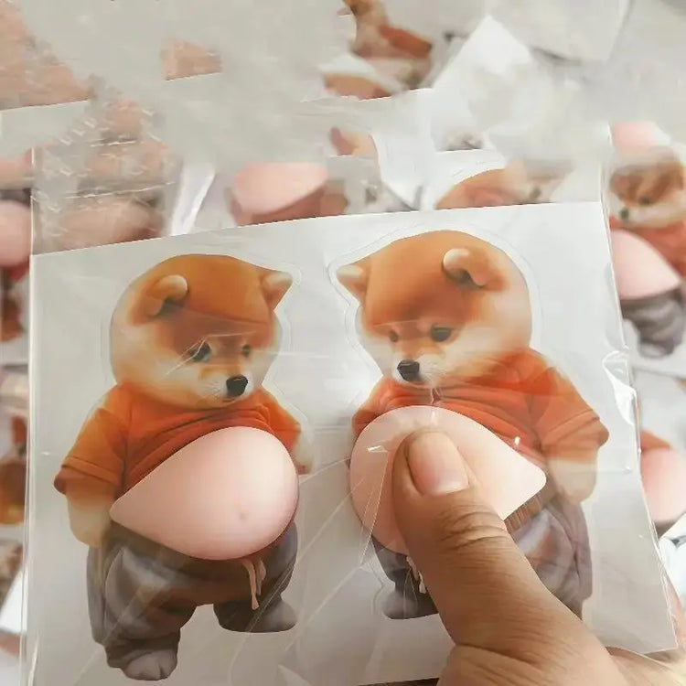 Adesivi 3D a Forma di Cucciolo, Decorazione Squeezable Shiba Inu, Gadget per Feste di Compleanno per Bambini, Articoli per Festival - My Hashtag Shop