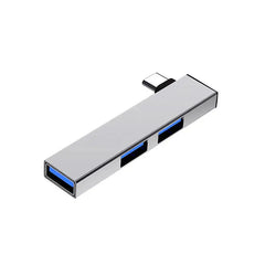 Hub USB, hub USB in alluminio a 3 porte con porta USB 2.0 e porta USB 3.0, splitter USB, prolunga USB per laptop, PC, unità flash, HDD HASHTAG