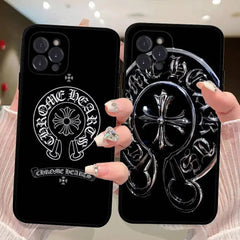 Custodia per telefono classica di lusso C-ChromeS H-Heart Custodia per telefono per Iphone 17 Air 16 15 14 13 12 11 Pro Max 16 15 14 Plus Custodia morbida in TPU HASHTAG