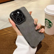 Custodia per telefono di moda per iPhone 17 Air 16 15 14 13 12 11 Pro Max 16 Plus Custodie di protezione per lenti complete in pelle di pelliccia HASHTAG