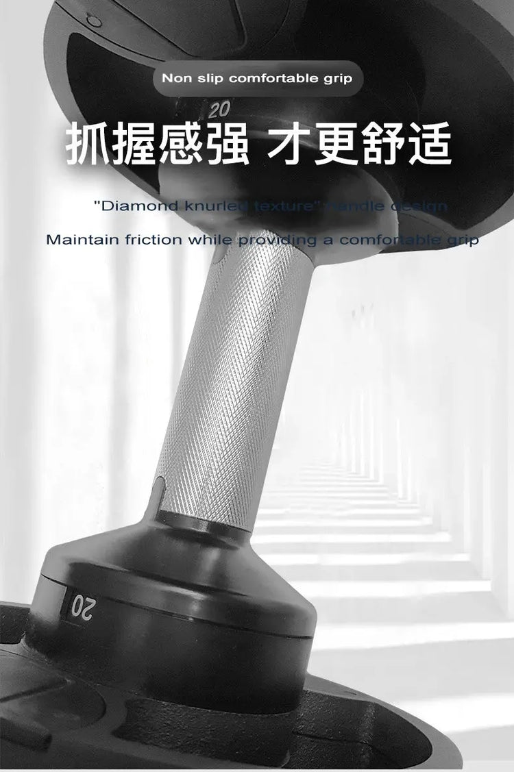 Set manubri rotondi regolabili, seconda generazione, aumento 2 kg, 24 kg, 36 kg, fitness, appena aggiornato - My Hashtag Shop