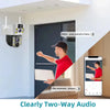 Telecamera di sicurezza solare 4K wireless esterna 360 °   PTZ AI Rilevamento umano IP66 Impermeabile 8000mAh HASHTAG