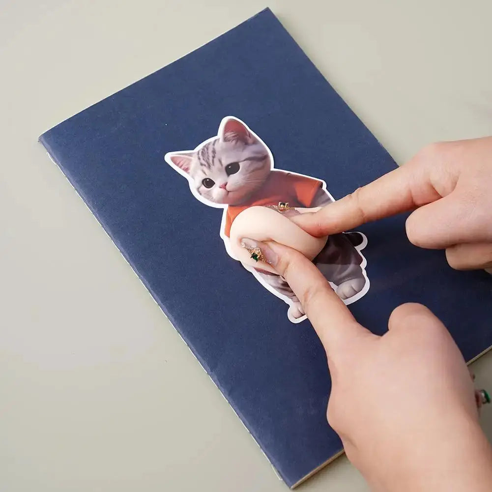 Adesivi 3D a Forma di Cucciolo con Pancia Gonfia, Adesivi Morbidi 3D a Forma di Gatto per Cover di Telefoni, Quaderni, Scrapbooking e Decorazioni Fai-da-Te - My Hashtag Shop