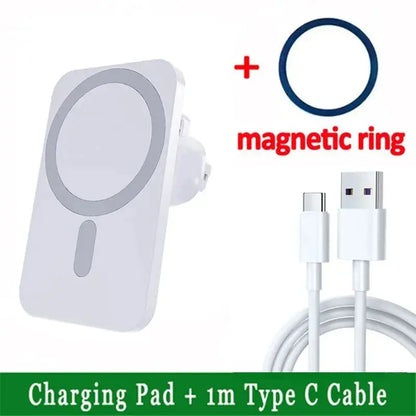 Caricatore wireless per auto magnetico da 30 W per iPhone 15 14 13 12 Pro Max Mini Macsafe Supporto per telefono per auto Supporto per supporto Stazione di ricarica rapida - My Hashtag Shop