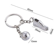 soccer keychain Accessories Small Pendant Sports Hanging Keychain Metal Chain Soccer Shoes Keychain Football Keychain HASHTAG
