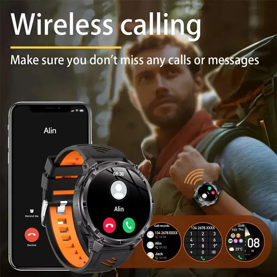 Nuovo T-REX3 Ultra 1100mAh Batteria SmartWatch 10ATM GPS impermeabile Bussola Torcia 1.7 "AMOLED HD Chiamata Sport Smart Watch da uomo - My Hashtag Shop