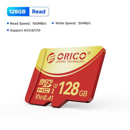 Scheda di memoria ORICO V3 MicroSDXC UHS-I da 256 GB, lettura 180 MB/s 160 MB/s, codifica 4K UHD, U3, Classe 10, V30, A2, Micro SD per drone - My Hashtag Shop