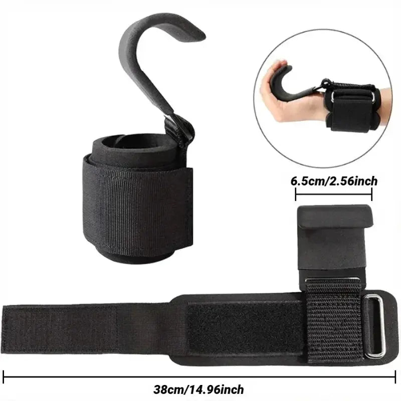 2 pezzi antiscivolo gancio per sollevamento pesi coppia di cinghie sollevamento pesi stacco mento pull up e esercizio fitness gancio allenamento - My Hashtag Shop