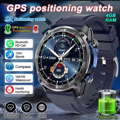 Smart Watch 4 GB Grande memoria Navigazione GPS Lettore MP3/MP4 Swim Sports trackr Smartwatch